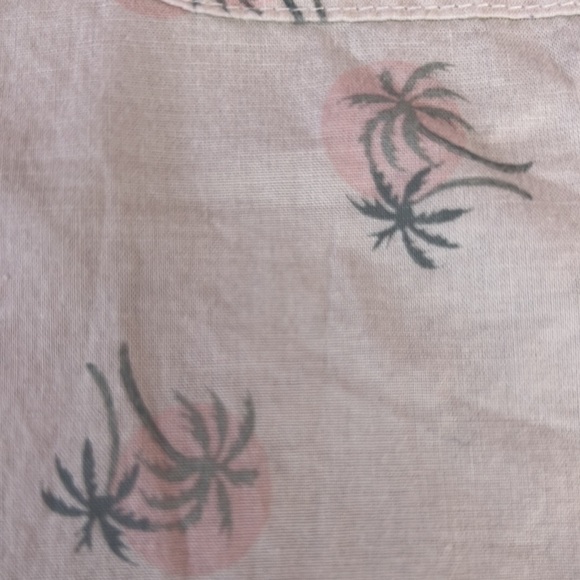 American Eagle Palm Tree Button Up Short Sleeve Collared Shirt Size XXL NWOT - Picture 3 of 3